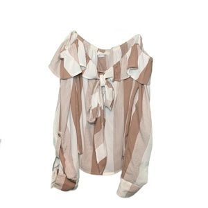 ActiveUSA Maroon & White Knotted Top